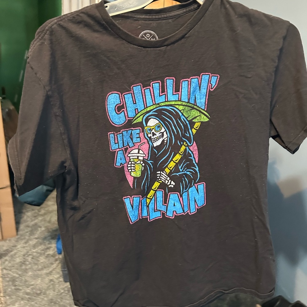 Chillin' Like a Villain Graphic Tee - Black